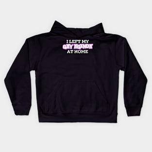 LGBTQ Pride Shirt "I Left My Gay Agenda At Home" - Humorous Tee for Equality Marches, Supportive Gift Idea Kids Hoodie